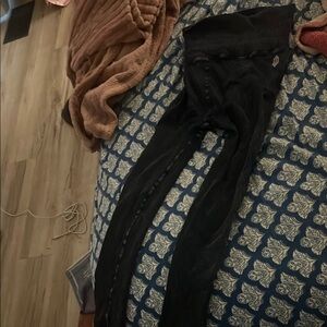 Navy ribbed free people leggings